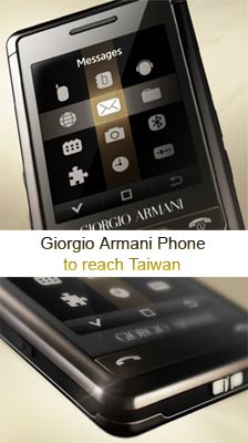Samsung Giorgio Armani Phone to soon reach Taiwan 